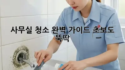 사무실 청소 완벽 가이드: 초보도 뚝딱! ✨